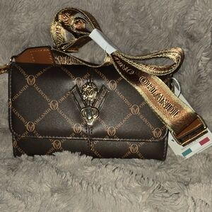Valentino Orlandi Dark Brown Crossbody Bag